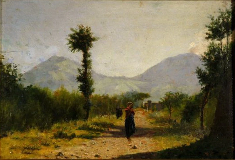 Paesaggio con figura - Galleria Michele Praitano, Campobasso